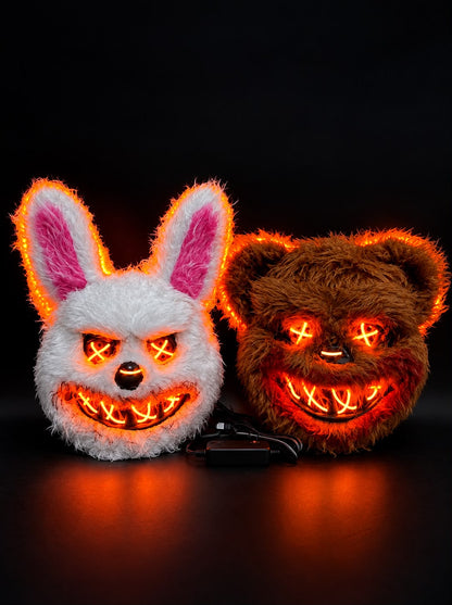 MASCARA LED CONEJO Y OSO TERRORIFICAS
